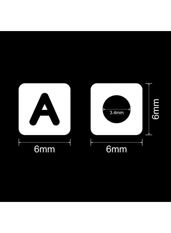 Augshy Letter Beads Augshy 1200Pcs Square Letter Beads For Bracelets Making Jewely Diy Necklace Bracelet(6Mm) - Image 2