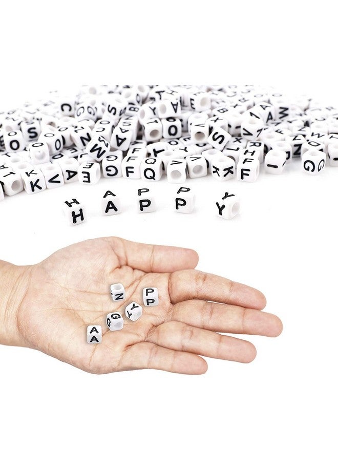 Augshy Letter Beads Augshy 1200Pcs Square Letter Beads For Bracelets Making Jewely Diy Necklace Bracelet(6Mm) - Image 4
