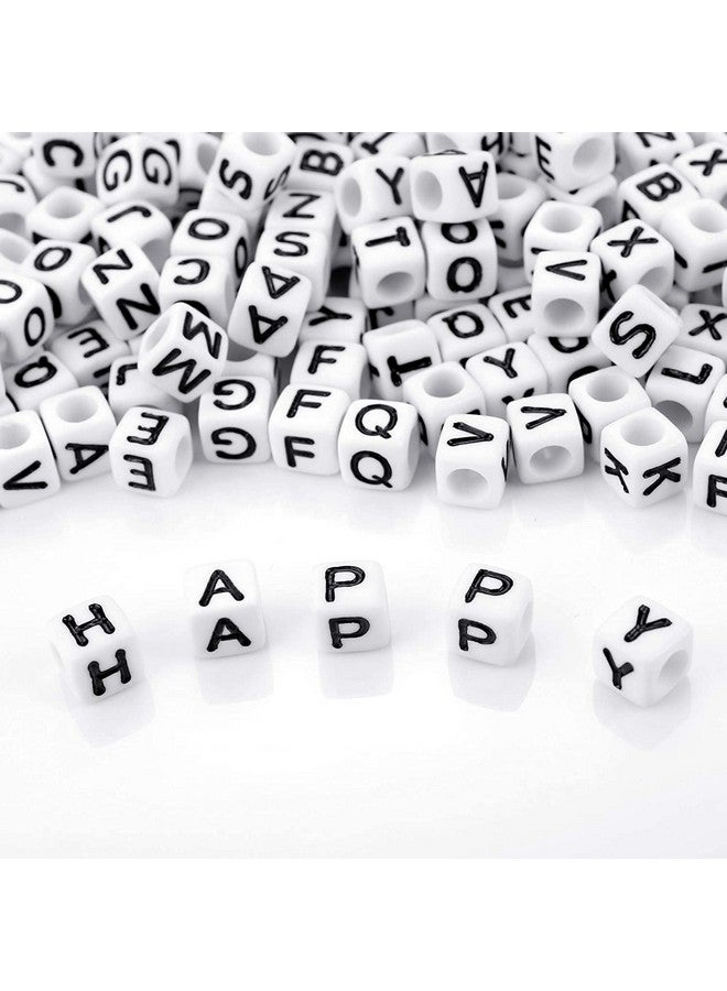 Augshy Letter Beads Augshy 1200Pcs Square Letter Beads For Bracelets Making Jewely Diy Necklace Bracelet(6Mm) - Image 5