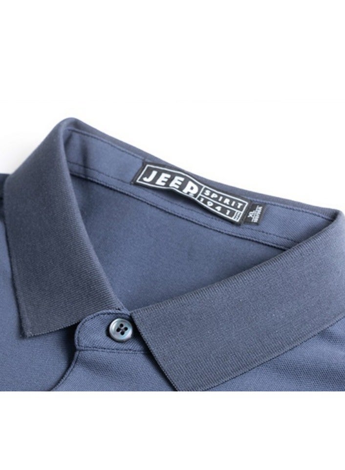 Jeep Striped Slim Fit Lapel Fashion POLO Shirt - Image 4