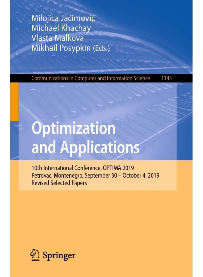 Optimization and Applications: 10th International Conference, OPTIMA 2019, Petrovac, Montenegro, September 30 - October 4, 2019, Revised Selected Papers