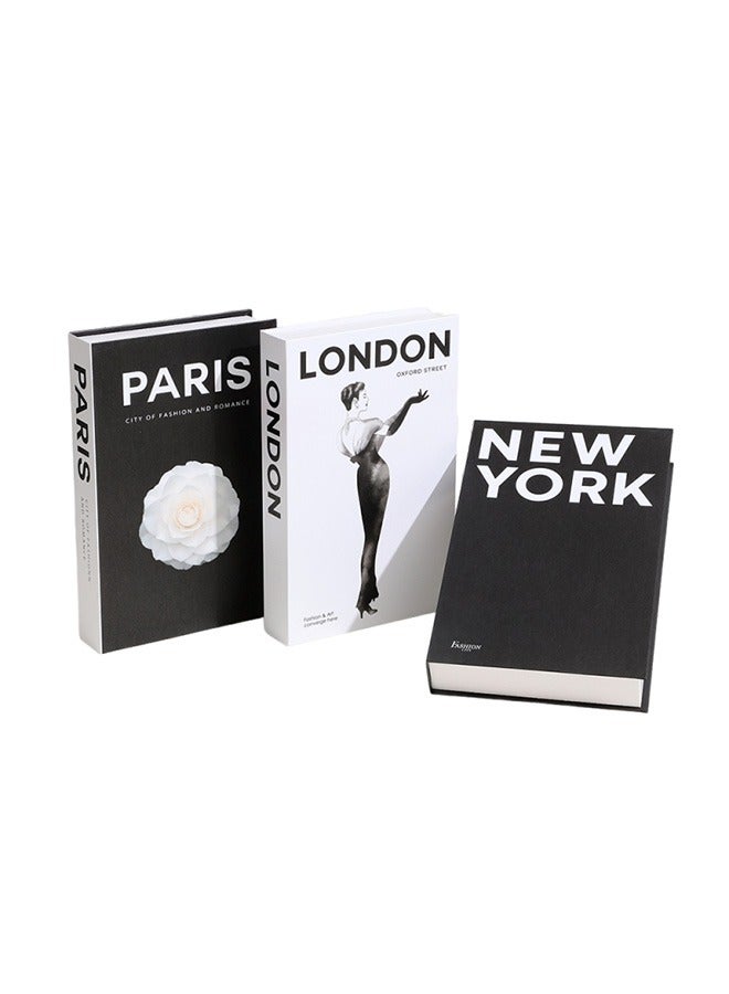 Bukela Decorative Books for Home Decor,Set of 3 Stylish Fake Books of Room Books Decor Aesthetic,for Coffee Table Decor,Living Room, Table, Shelf Decor,Modern Hardcover Stacked Display Books - Image 1