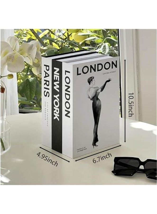 Bukela Decorative Books for Home Decor,Set of 3 Stylish Fake Books of Room Books Decor Aesthetic,for Coffee Table Decor,Living Room, Table, Shelf Decor,Modern Hardcover Stacked Display Books - Image 2