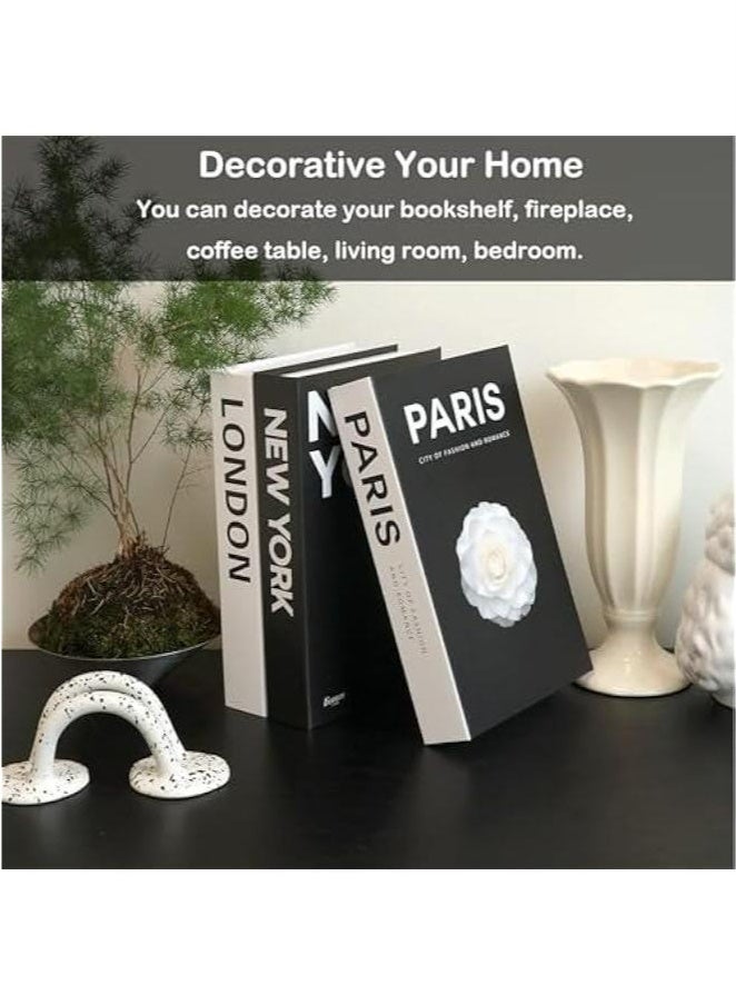 Bukela Decorative Books for Home Decor,Set of 3 Stylish Fake Books of Room Books Decor Aesthetic,for Coffee Table Decor,Living Room, Table, Shelf Decor,Modern Hardcover Stacked Display Books - Image 3