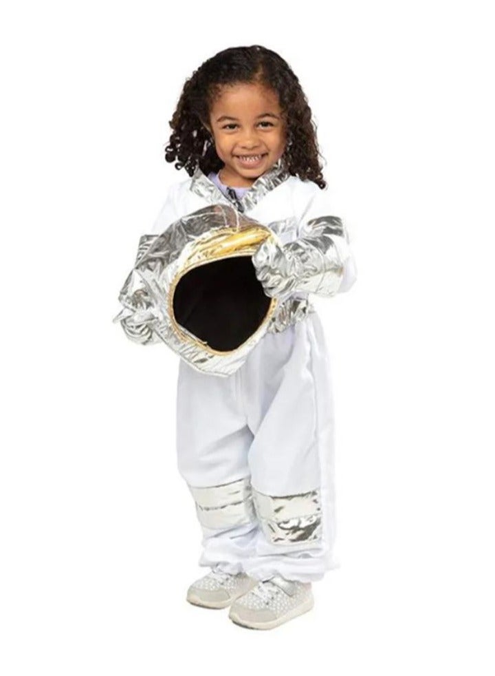 Astronaut Cosplay Costume Set Astronaut Costume for Kids, Astronaut Role Play Costume Set, Kids Fancy Dress, Unisex Halloween Costumes, White Spacesuit for Boys Girls - Image 2