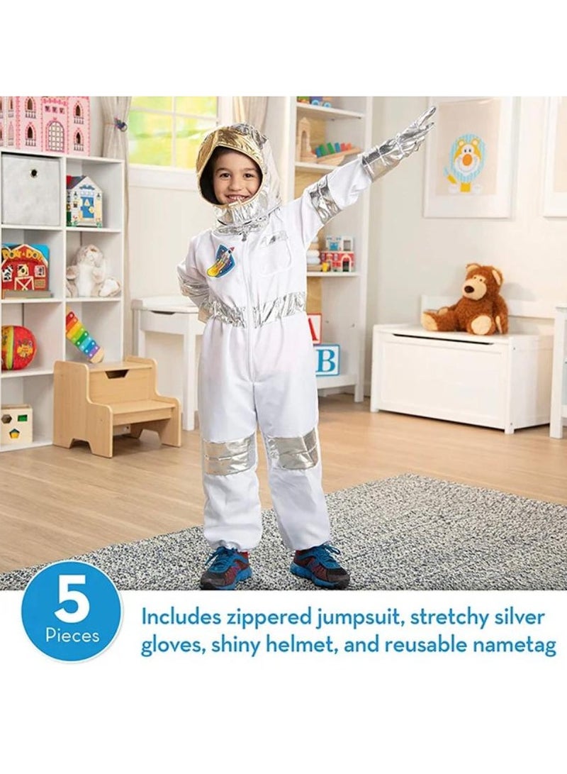Astronaut Cosplay Costume Set Astronaut Costume for Kids, Astronaut Role Play Costume Set, Kids Fancy Dress, Unisex Halloween Costumes, White Spacesuit for Boys Girls - Image 4