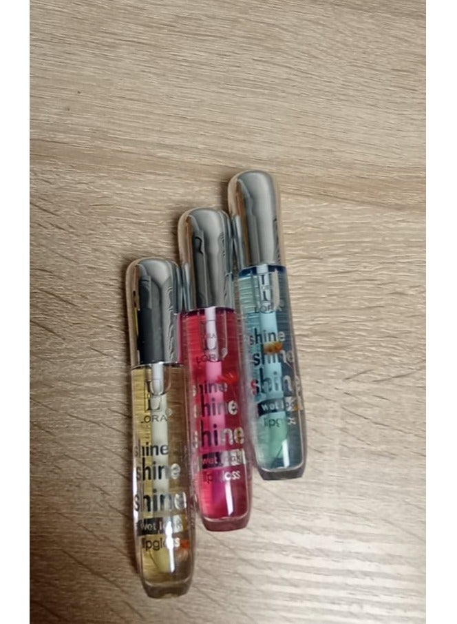 LORA Shine Wet Look Lipgloss 3 pieces - Image 3