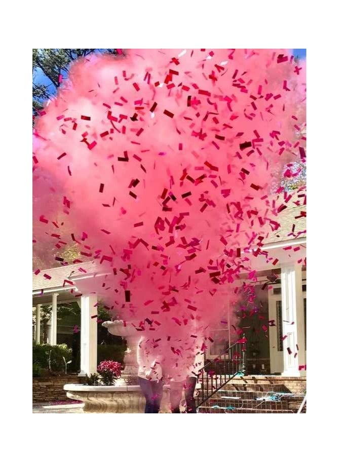 صندوق العاب مجموعة خراطيم البودرة المفاجئة للكشف عن الجنس، مقاس 40.64 سم لحفلة استقبال المولود الجديد، باللون الوردي - Image 3