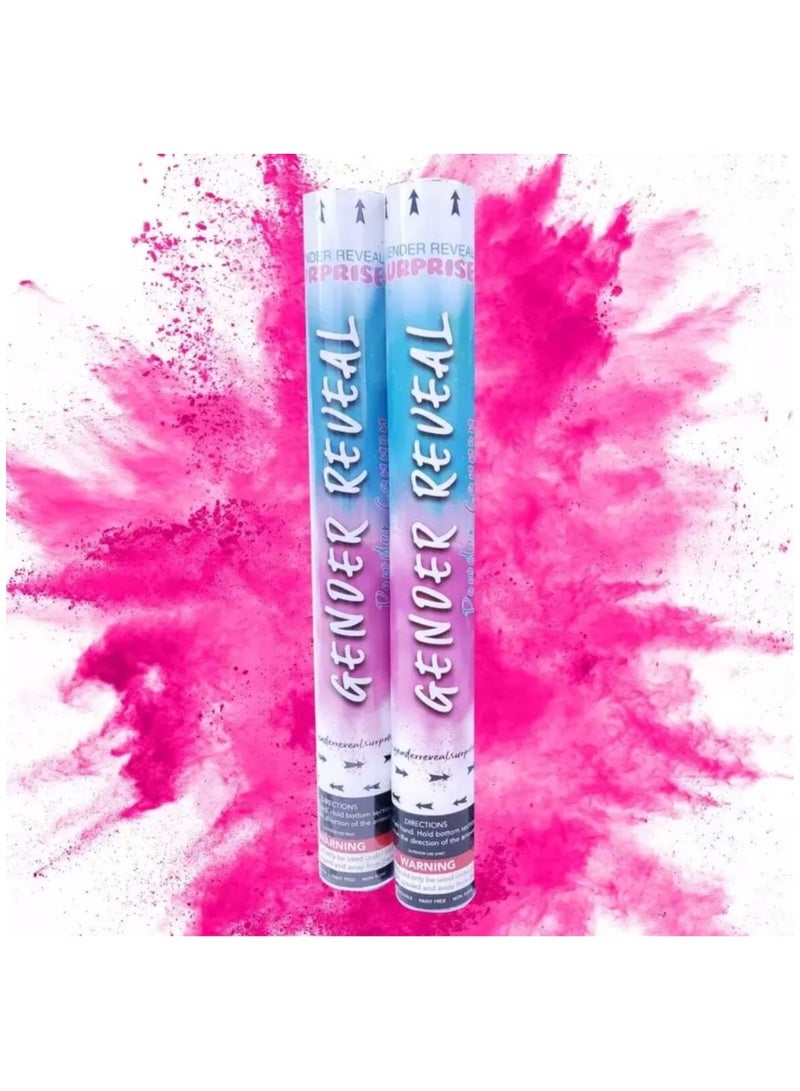 صندوق العاب مجموعة خراطيم البودرة المفاجئة للكشف عن الجنس، مقاس 40.64 سم لحفلة استقبال المولود الجديد، باللون الوردي - Image 5