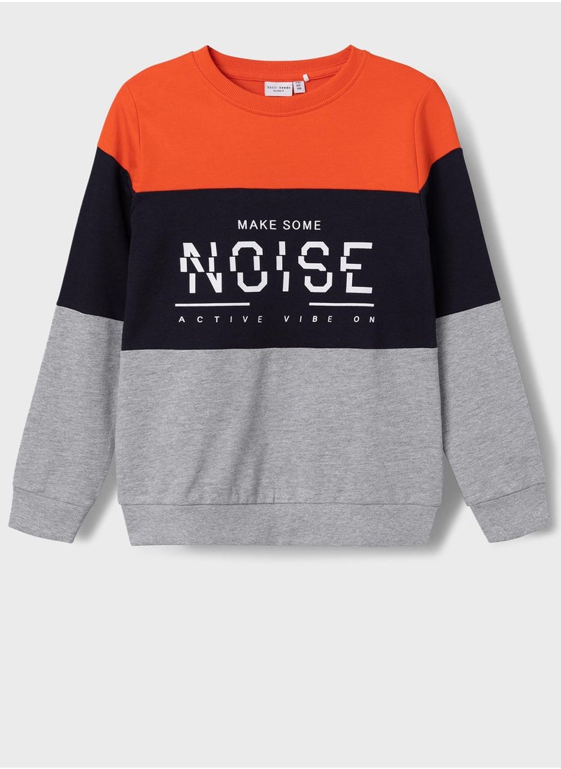 NAME IT - Kids Color Block Sweatshirt - Image 1