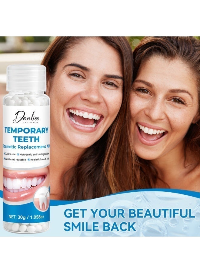 danliss Instant Temporary Fake Teeth – Cosmetic Replacement Aid for Missing & Broken Teeth – Quick to Use, Non-Toxic & Biodegradable – Perfect for Parties, Weddings & Photos – 30g - Image 2