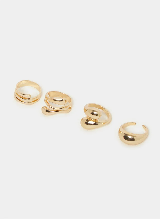 ستايلي Set of 4 - Gold Plated Ring