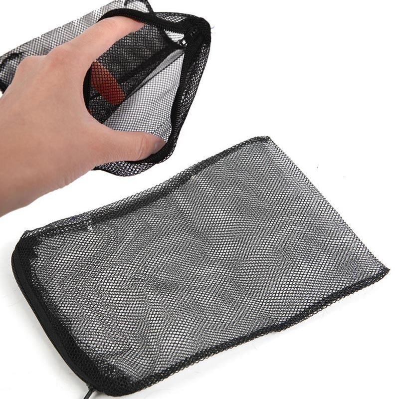 12pcs 25x40CM Zipper Nylon Mesh Filter Media Bag for Aquarium Garden Pond (Black) - Image 4