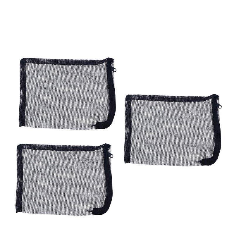 12pcs 25x40CM Zipper Nylon Mesh Filter Media Bag for Aquarium Garden Pond (Black) - Image 1