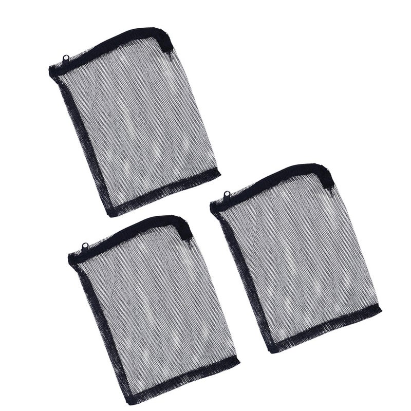 12pcs 25x40CM Zipper Nylon Mesh Filter Media Bag for Aquarium Garden Pond (Black) - Image 3