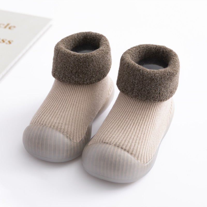 Autumn Winter Baby Toddler Socks Shoes Anti-Slip Soft Soled Pink (snow)  - Image 2