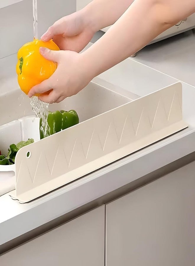 Dadhichi Zone 2 Pcs -Sink Anti-Splash Baffle Countertop Silicone Suction Cup Splash Guard, Kitchen Water Baffle Plate Splash Guard Anti-Splatter Board Flexible Blocking Barrier Kitchen Tools - Image 2