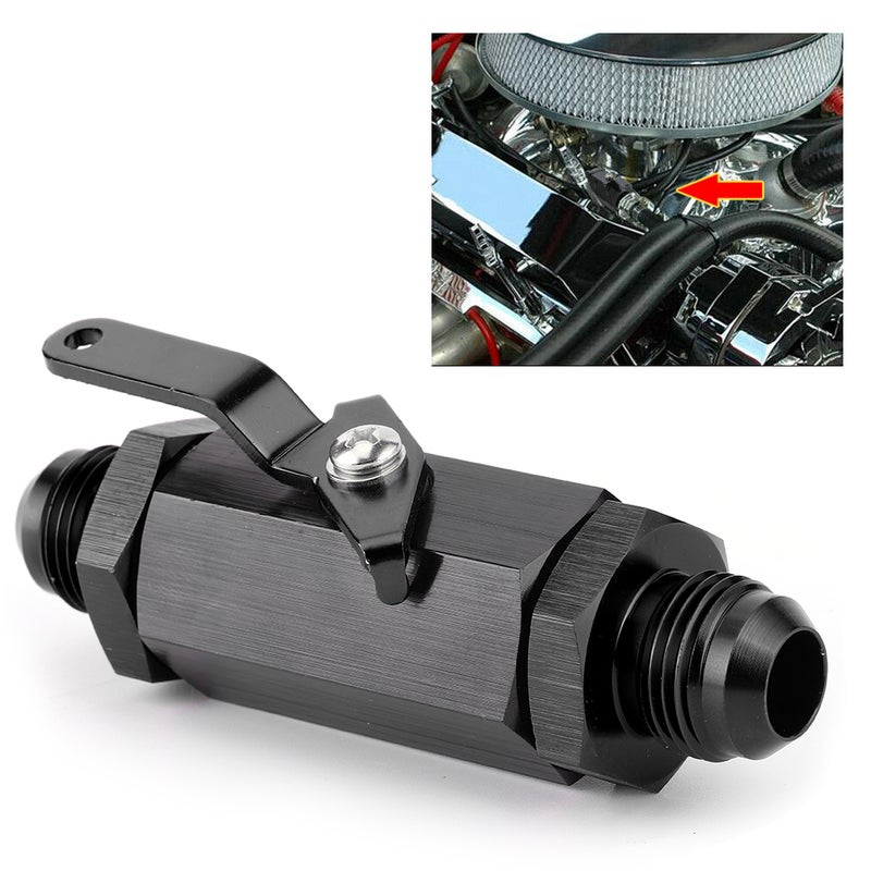 Y974 -10AN Shut Off Check Valve Aluminum Alloy Car Refitting for AN10 Fuel PipeBlack - Image 1