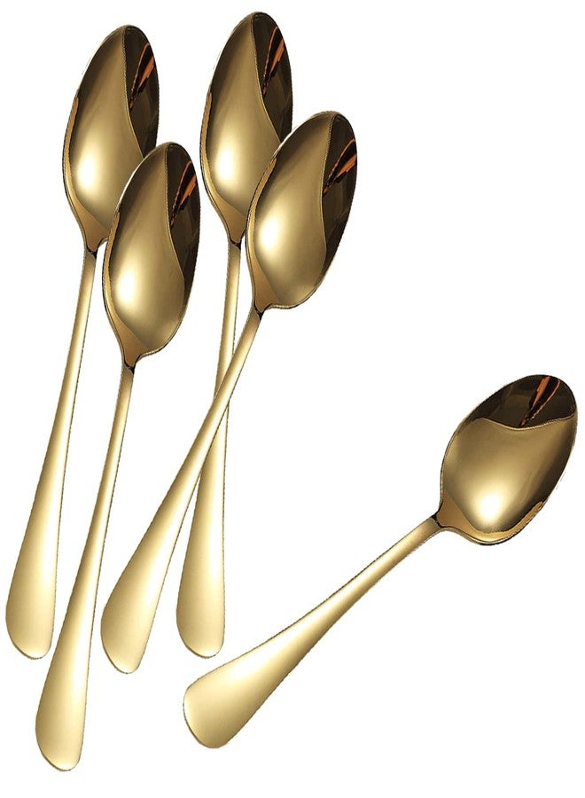 Comicfs 12-Piece Demitasse Espresso Spoons, Coffee Spoons, 5 Inches Mini Tea Spoon Stainless Steel Small Spoon for Ice Cream Dessert Home Casual Shop Restaurant (Gold) - Image 3