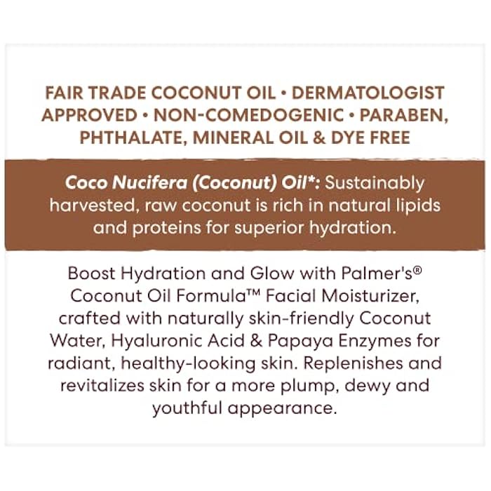 Palmer's Coconut Oil Formula Coconut Water Face Moisturizer, 1.7 Ounce Jar - Image 4