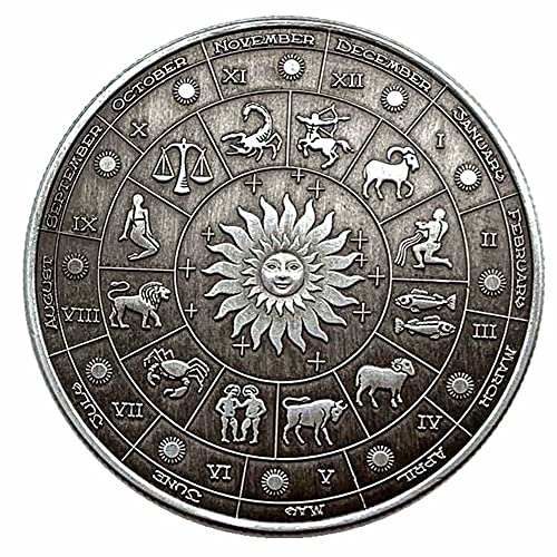 Aomcisi Creative Twelve Constellations Zodiac Coin Challenge Ancient Silver Commemorative Coins Home Decor Crafts Art Collection Gift Taurus - Image 5