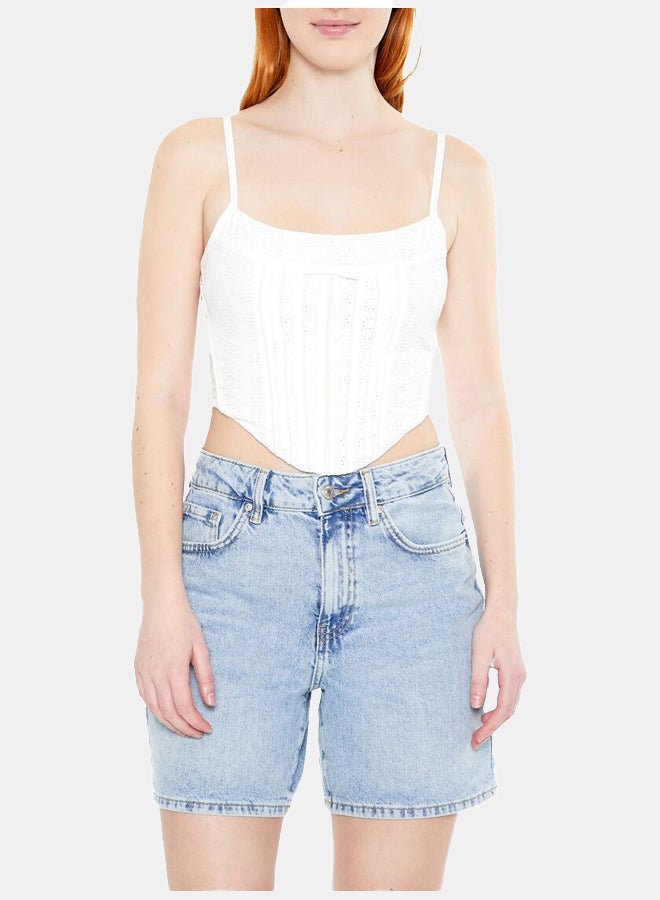 FOREVER 21 Floral Eyelet Bow Cami - Image 2