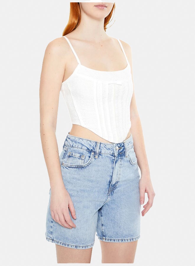 FOREVER 21 Floral Eyelet Bow Cami - Image 3