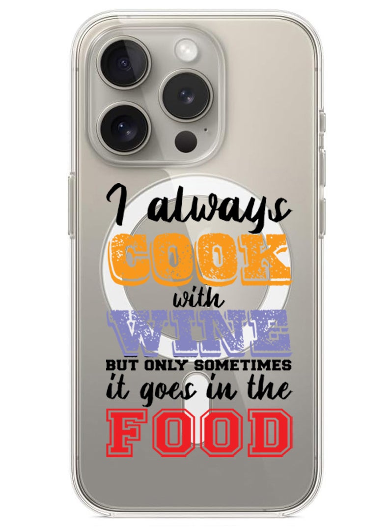 Theodor Magnetic Case for iPhone 15 Pro Max 6.7-inch Compatible with MagSafe Wireless Charging, Shockproof Phone Bumper Cover Cook wine Food copy - Image 1