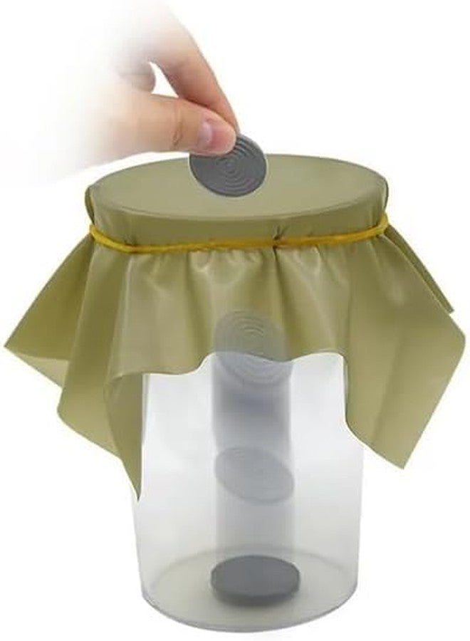 Sluswallow 1 Pc Coin Through A Sheet of Rubber Coin into Cup Comedy Magic Tricks Close up Magic Gimmick Props for Magicans Use Safety and Repeatedly Small in Size and Light in Weight,Novelty and Gag Magic - Image 1