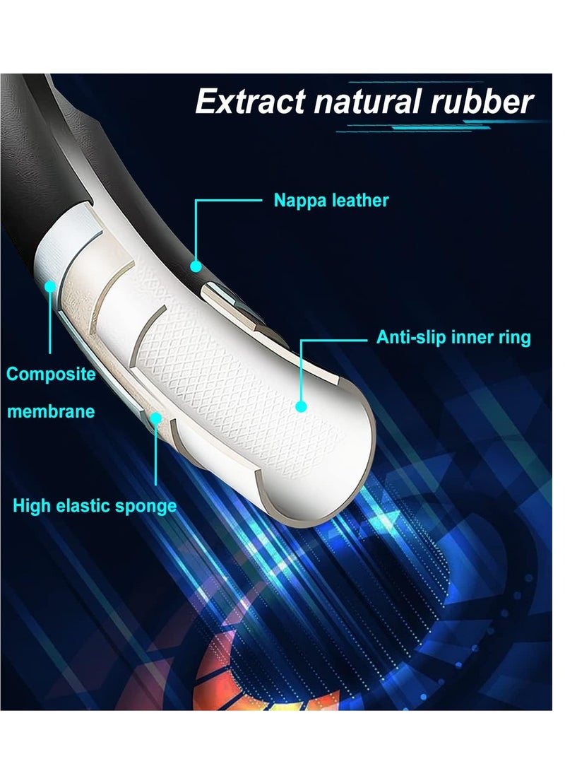 GUDOO Car Steering Wheel Cover Nappa Leather Car Steering Wheel Cover Non-Slip Steering Wheel Cover Interior Accessories Black - Image 3