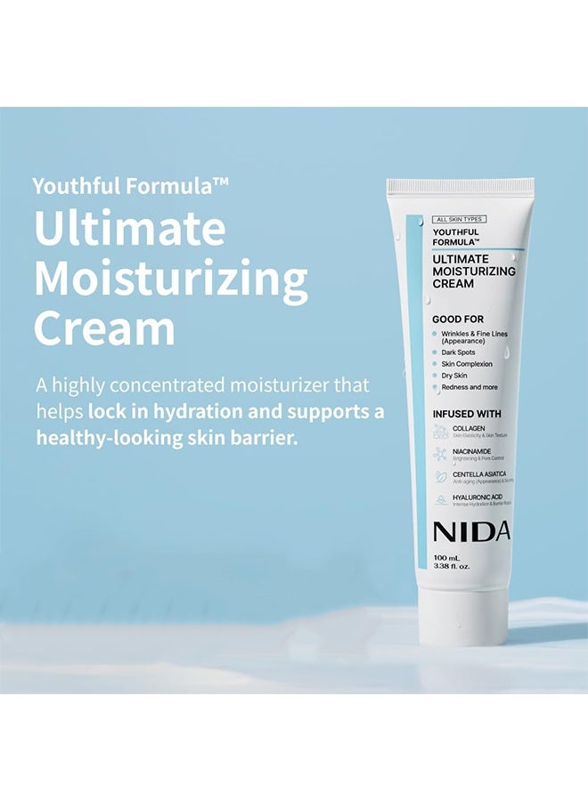 نيدا كريم الترطيب الفائق يوفثفول فورمولا™، سنتيلا آسياتيكا، نياسيناميد، حمض الهيالورونيك، الكولاجين | التجاعيد، الخطوط الدقيقة، البقع الداكنة، البشرة الجافة، الاحمرار - Image 2
