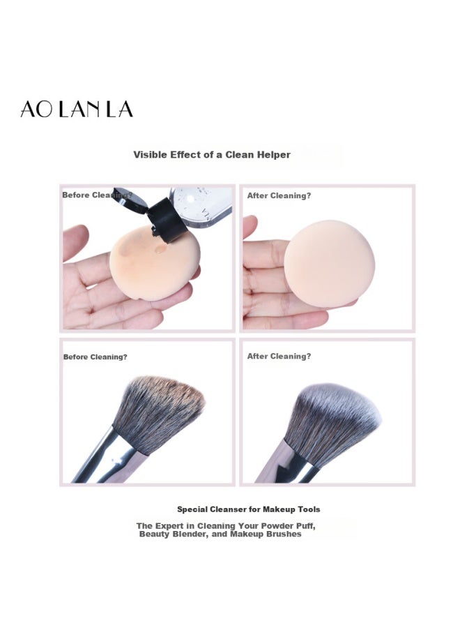 Aolanla Makeup Sponge Cleanser, Foundation Brush And Cosmetic Brush Cleaner, Cosmetics Cleaning Solution, 50ml - Image 2