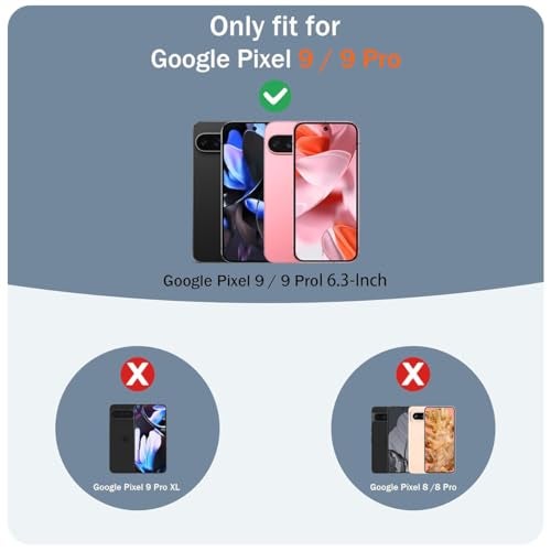 KAPAVER 360 Mag- X Rugged Back Cover Case Compatible for Google Pixel 9/9 Pro (Black) - Image 2