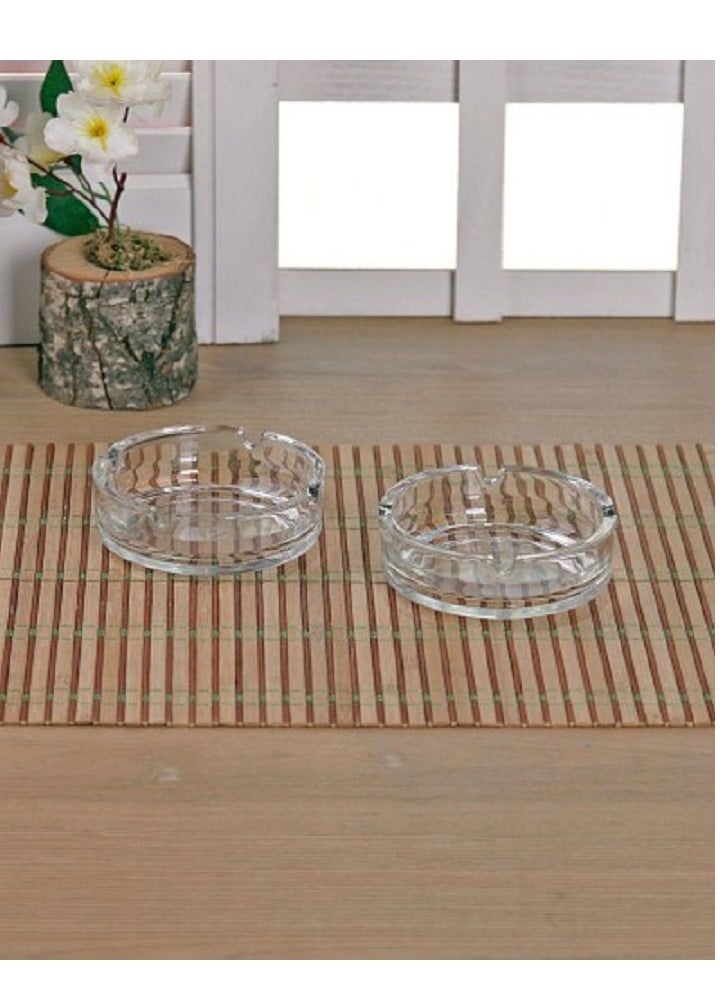 LAV 2 Pieces Keyif Ashtray Set 106Mm - Clear  - Image 3