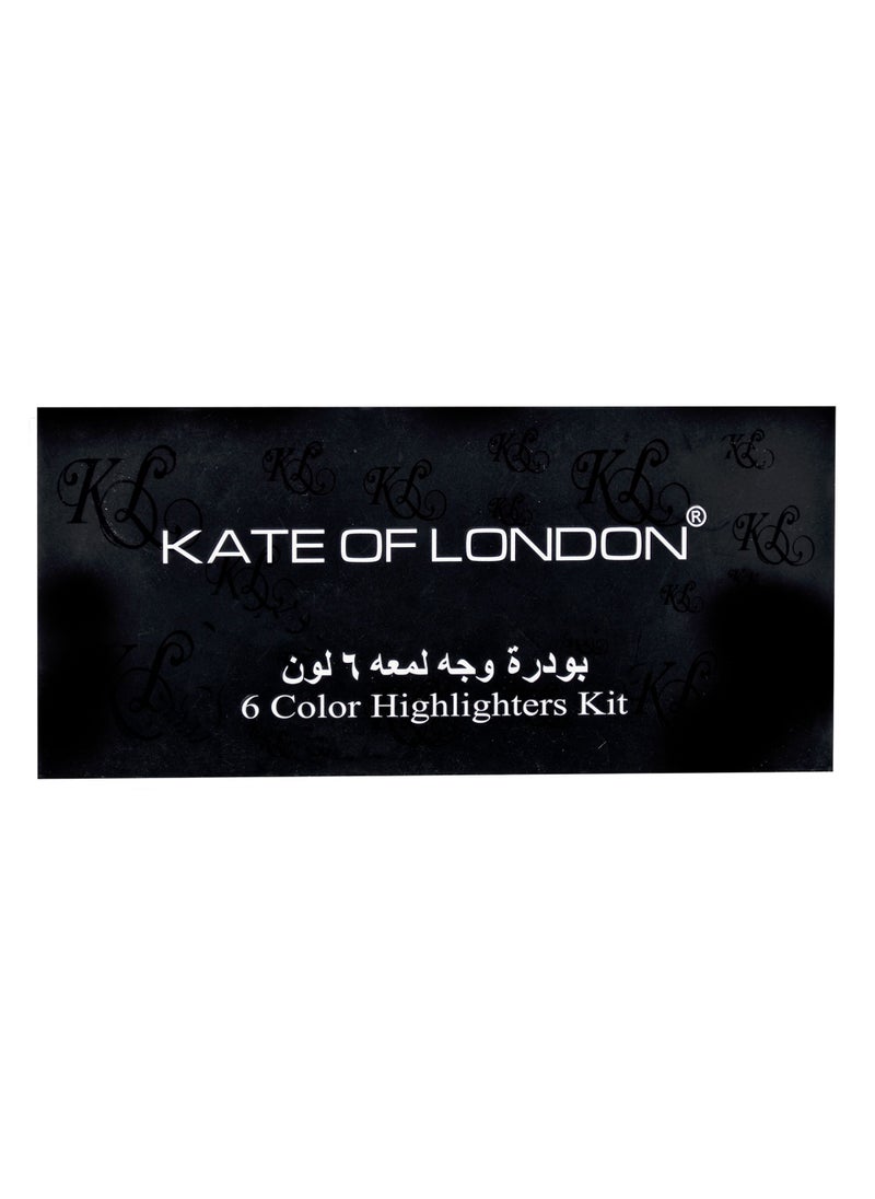 KATE OF LONDON - 6 Color Highlighter Kit - Image 1