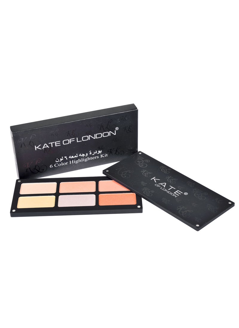 KATE OF LONDON - 6 Color Highlighter Kit - Image 1