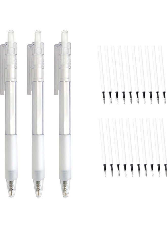NIBEMINENT 23-Piece Retractable Gel Ink Pen And Refills White - Image 1