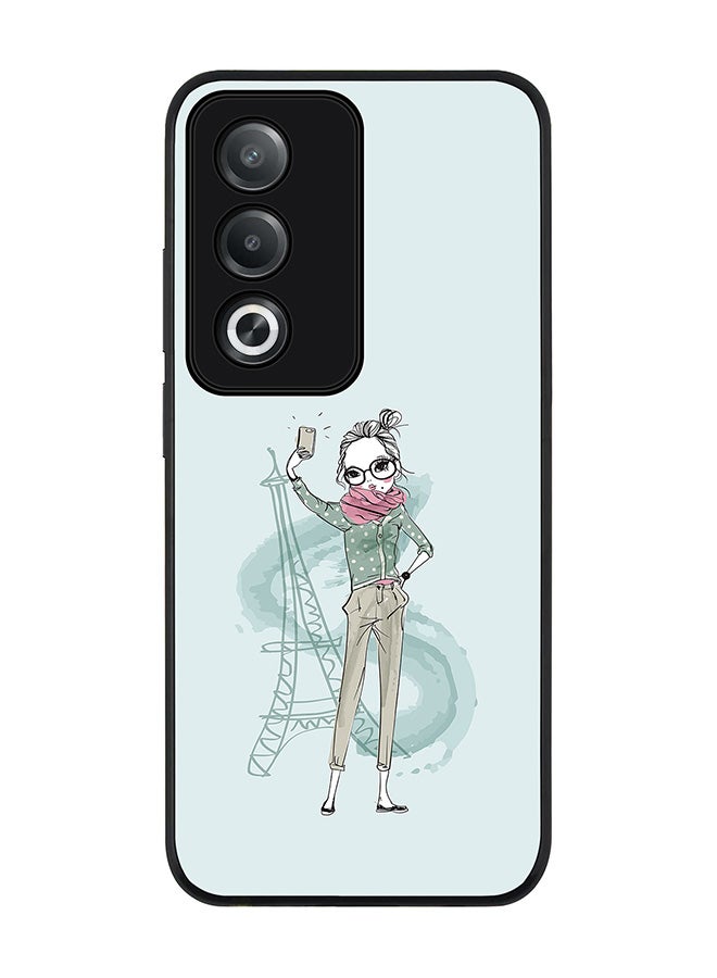 Stylizedd For Oppo A3 Pro / A80 Case,Slim fit Camera Protection, Shockproof Thin Phone cover - Selfie by Eiffel - Image 1