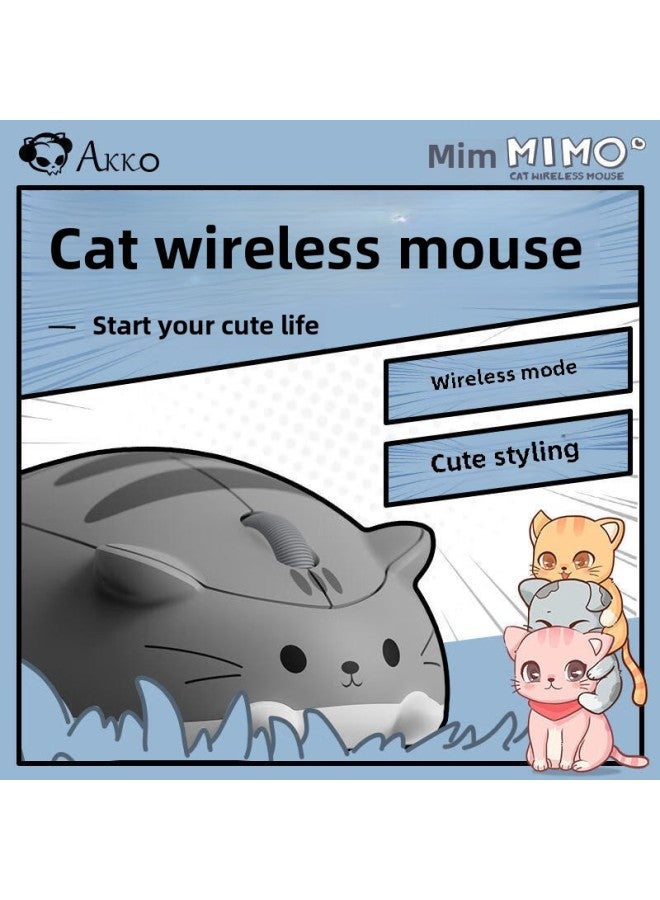 فأرة Akko Cat اللاسلكية ذات اليد الكبيرة، فأرة مكتب لاسلكية، فأرة كمبيوتر محمولة، فأرة متماثلة - اللون: Kate Carter (برتقالي) - وسادة ماوس مجانية - Image 4