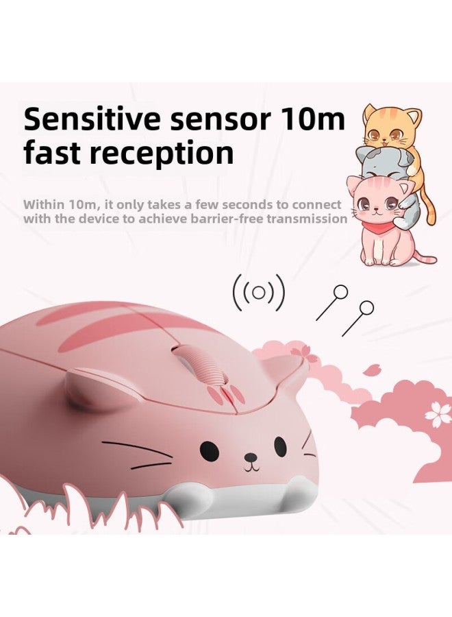 فأرة Akko Cat اللاسلكية ذات اليد الكبيرة، فأرة مكتب لاسلكية، فأرة كمبيوتر محمولة، فأرة متماثلة - اللون: Kate Carter (برتقالي) - وسادة ماوس مجانية - Image 2