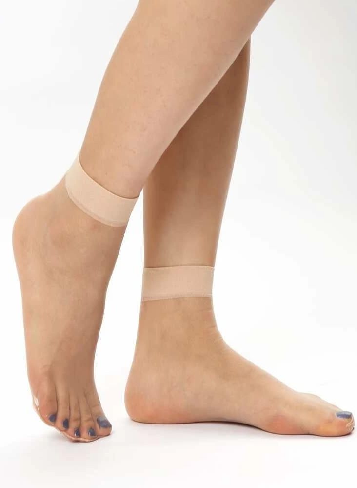 Plain Mesh Ankle Length Socks Set of 5 Pairs - Image 2