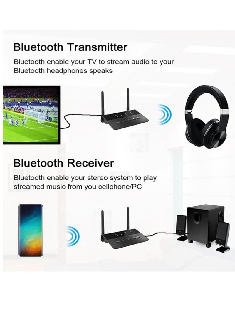Generic 2 In1 80M Range Bluetooth 5.0 Receiver Transmitter CSR Aptx Audio Adapter 3.MM Audio TX RX RCA USB Wireless Dongle for TV PC Accessory  - Image 2