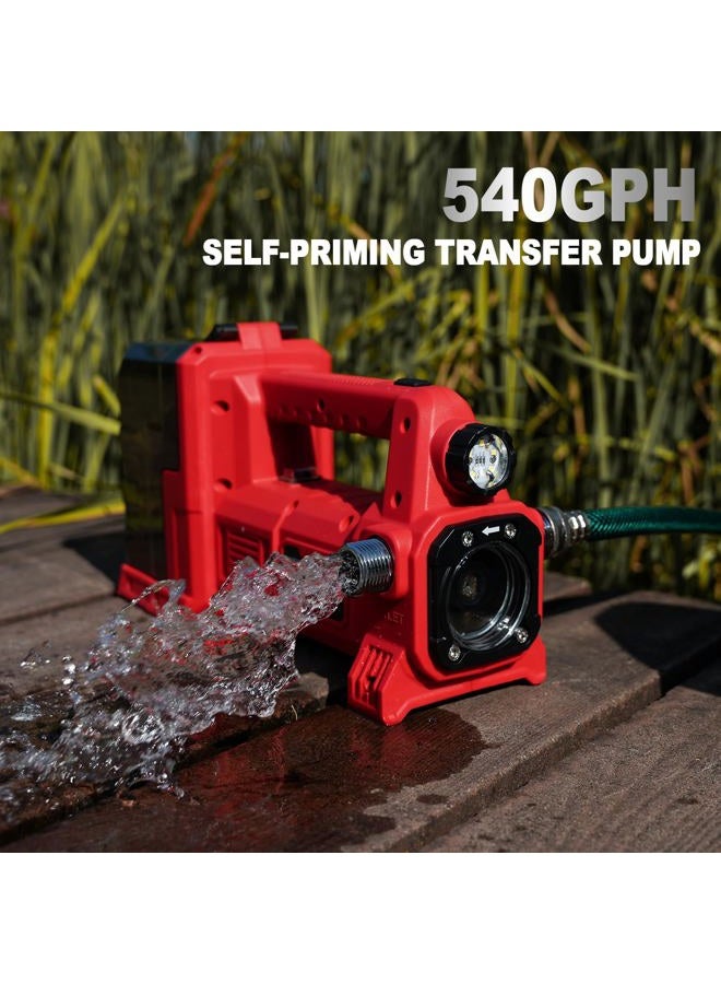 Danero Cordless Water Transfer Pump Compatible with Milwaukee 18V Battery (Tool Only), 1/4HP Brushless Motor, 540GPH Self Priming Utility Pump for Pool Draining, Pond, Watering, Garden, Tank - Image 5
