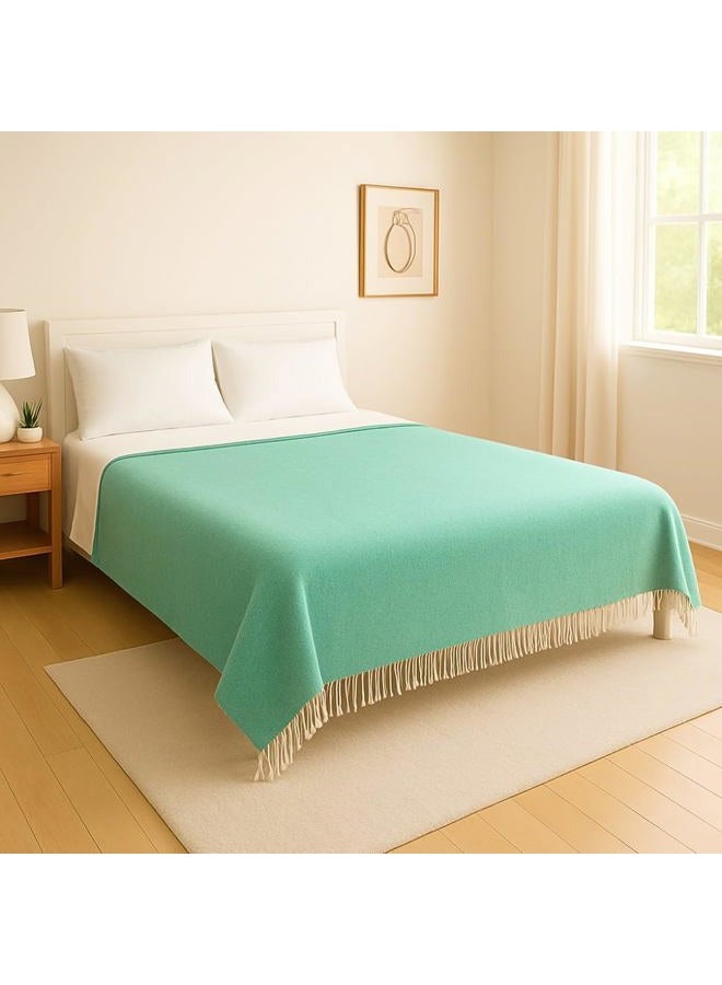 Open Road Goods Handmade Mint Yoga Blanket - Thick Mexican Blanket or Throw - Made for Yoga! - Image 2