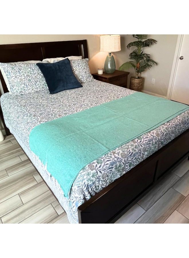 Open Road Goods Handmade Mint Yoga Blanket - Thick Mexican Blanket or Throw - Made for Yoga! - Image 5