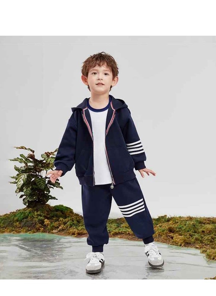 Snoopy - Children's Western Style Sports Hoodie Set - Image 1