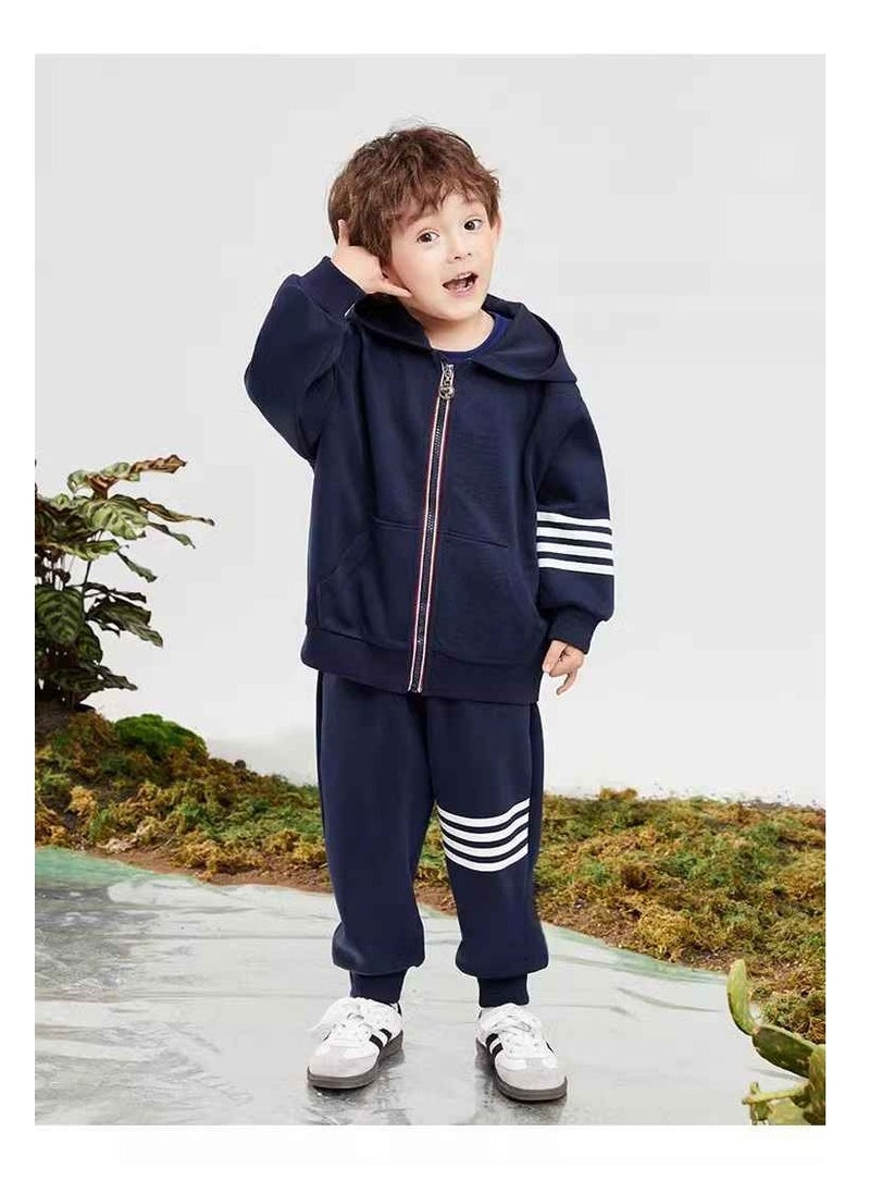 Snoopy - Children's Western Style Sports Hoodie Set - Image 1