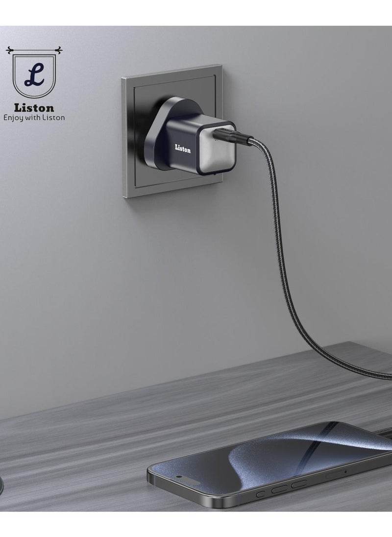 Liston - iPhone Charging Cable Fast Charger 1M Type C to Lightning for iPhone, iPad, AirPods, Fast Charging - Image 1