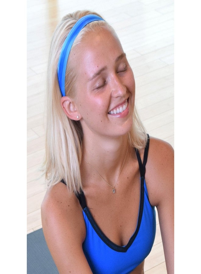 سويتي باندز طوق رأس سويتي باندز للنساء والفتيات - طوق شعر رياضي مبطن بالمخمل مانع للانزلاق - أزرق مائي 1 بوصة - Image 2