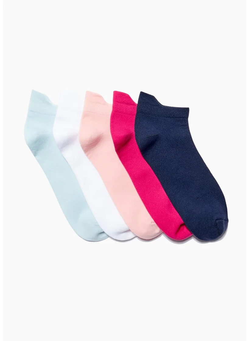 Matalan 5 Pack Microfibre Trainer Socks